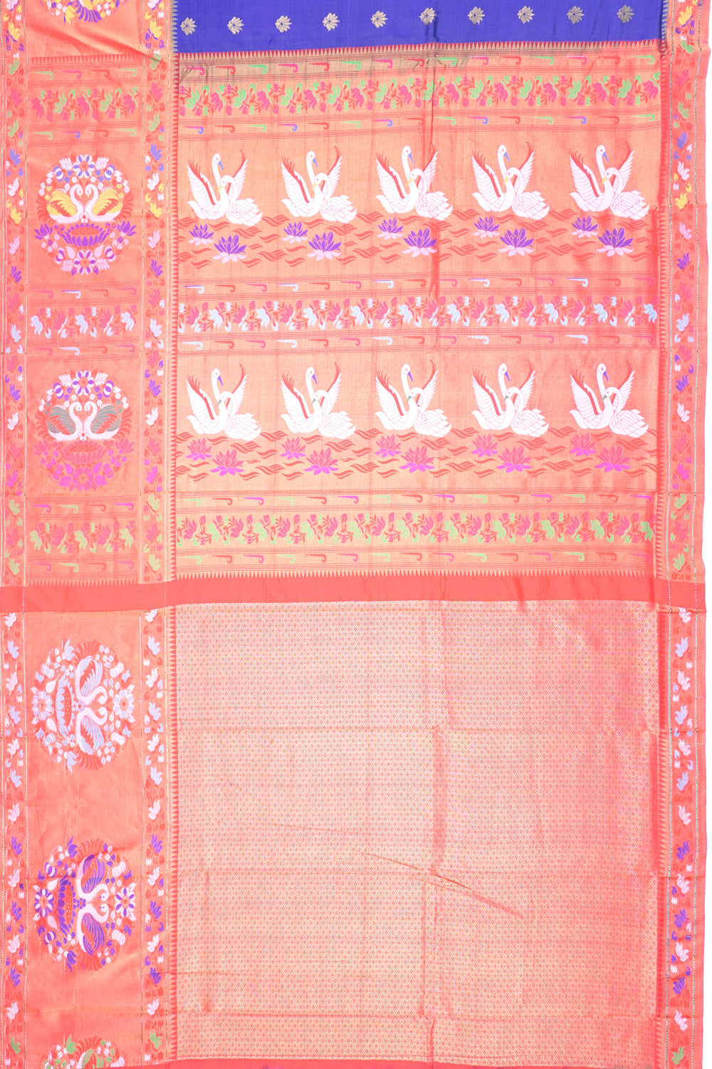 Muniya Silk Butta Dark Blue Saree