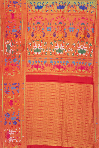 Muniya Silk Butta Green Saree