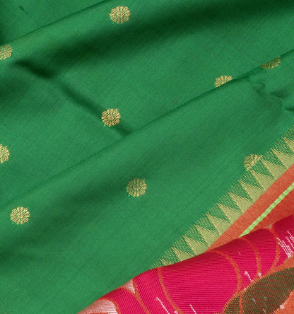 Muniya Silk Butta Green Saree