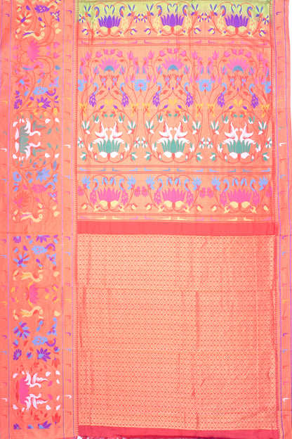 Muniya Silk Butta Green Saree