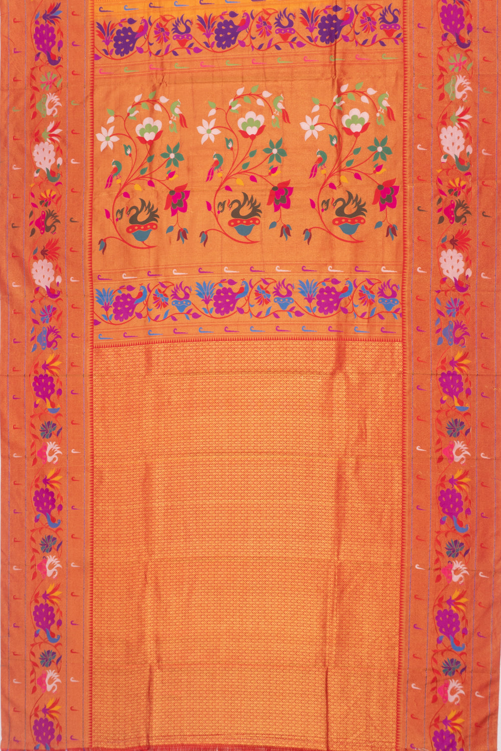 Muniya Silk Jaal Mustard Yellow Saree