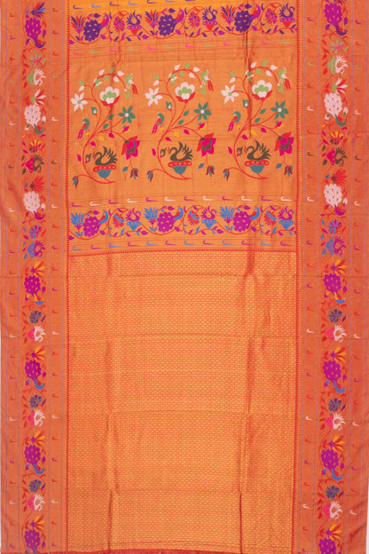 Muniya Silk Jaal Mustard Yellow Saree