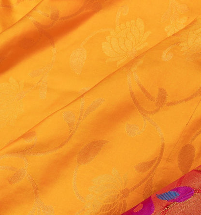 Muniya Silk Jaal Mustard Yellow Saree