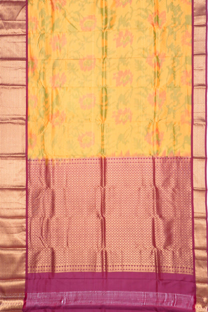 Soft Silk Printed Mustard Yellow Saree