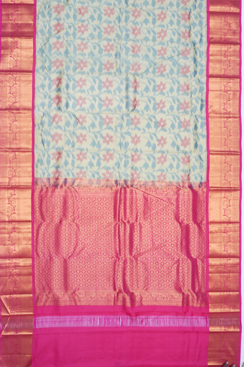 Soft Silk Ikat Green Saree