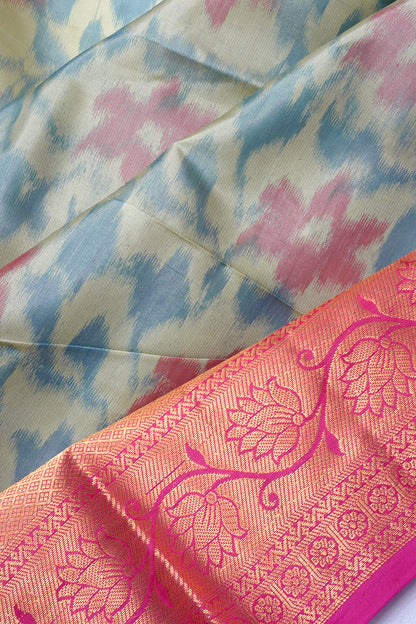 Soft Silk Ikat Green Saree