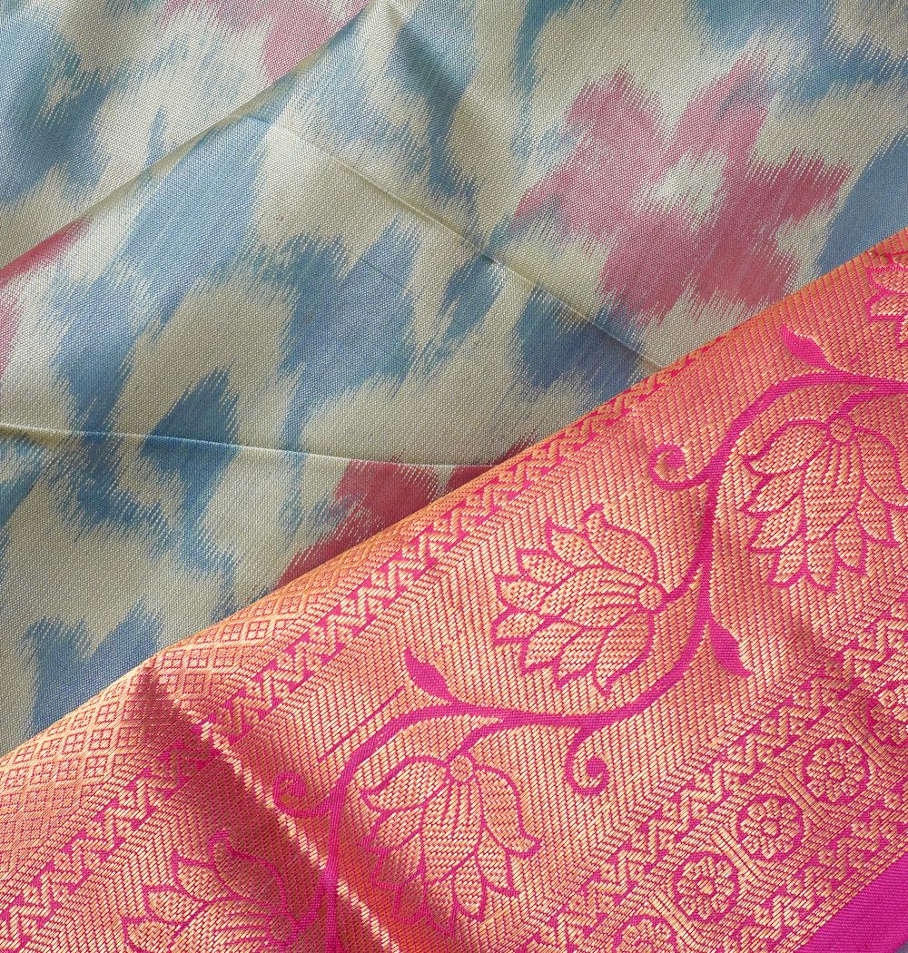 Soft Silk Ikat Green Saree
