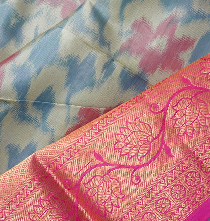 Soft Silk Ikat Green Saree