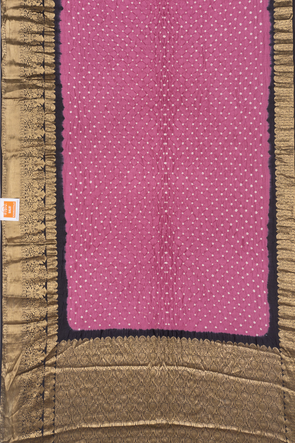 Chiniya Silk Bandhani Lilac Saree