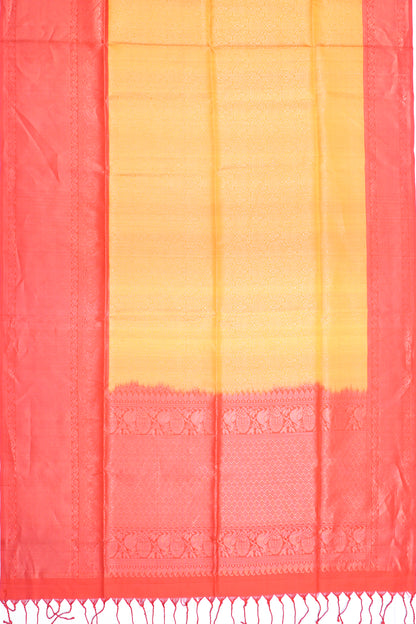 Coimbatore Silk Brocade Mustard Yellow Saree