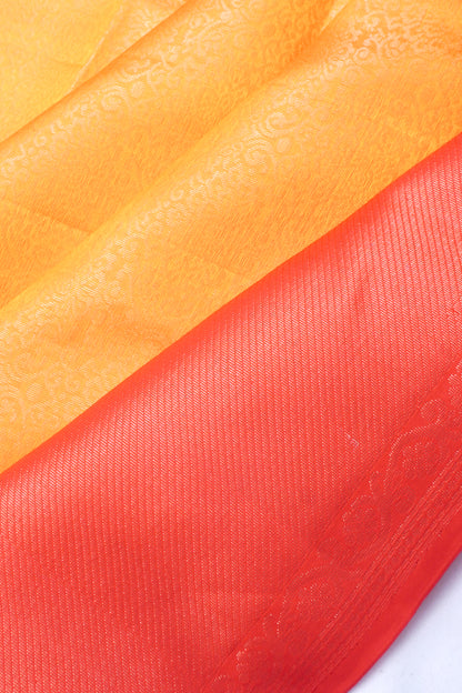 Coimbatore Silk Brocade Mustard Yellow Saree