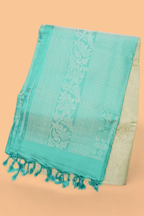 Coimbatore SIlk Brocade Sea Green Saree