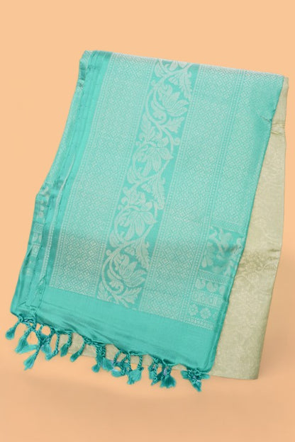 Coimbatore SIlk Brocade Sea Green Saree