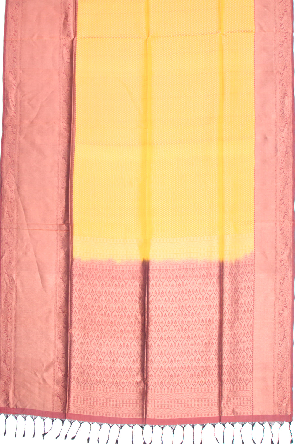 Coimbatore Silk Brocade Mustard Yellow Saree