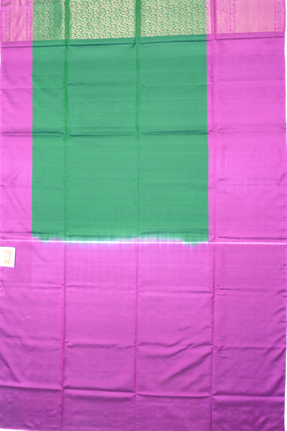 Coimbatore Silk Jaal Dark Green Saree