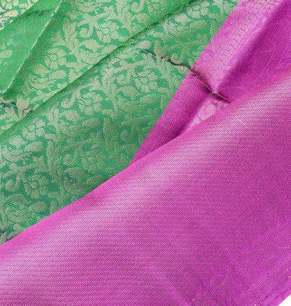 Coimbatore Silk Jaal Dark Green Saree