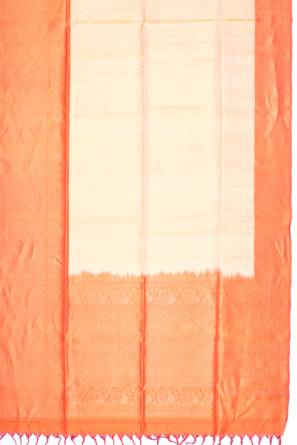 Coimbatore Silk Brocade Cream Saree