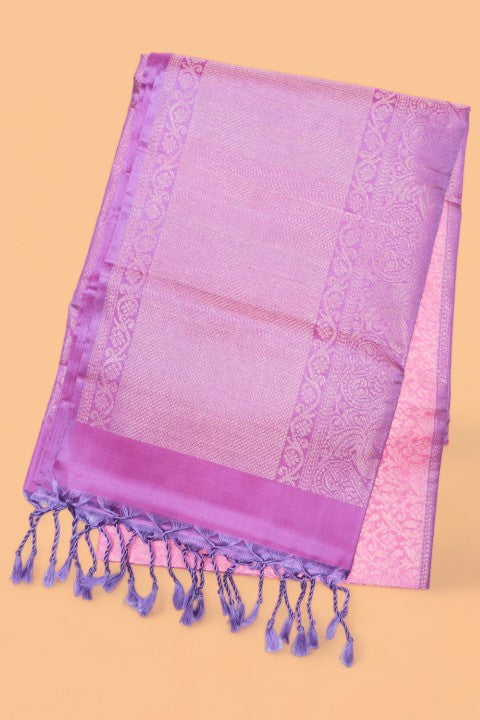 Coimbatore Silk Brocade Baby Pink Saree