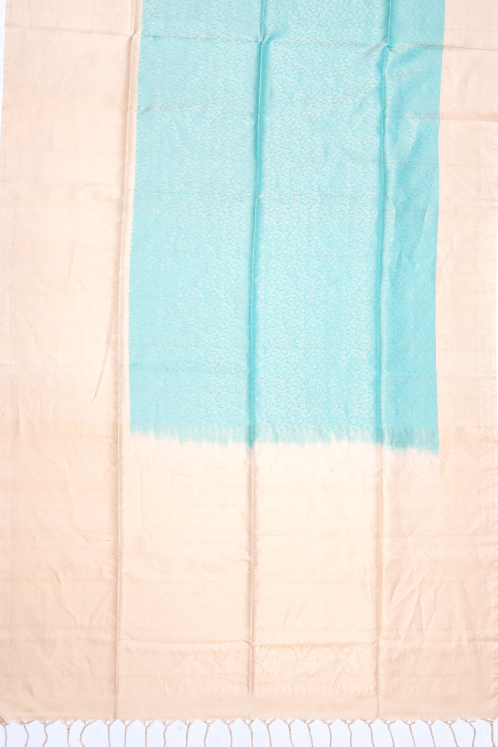 Coimbatore Silk Brocade Sky Blue Saree