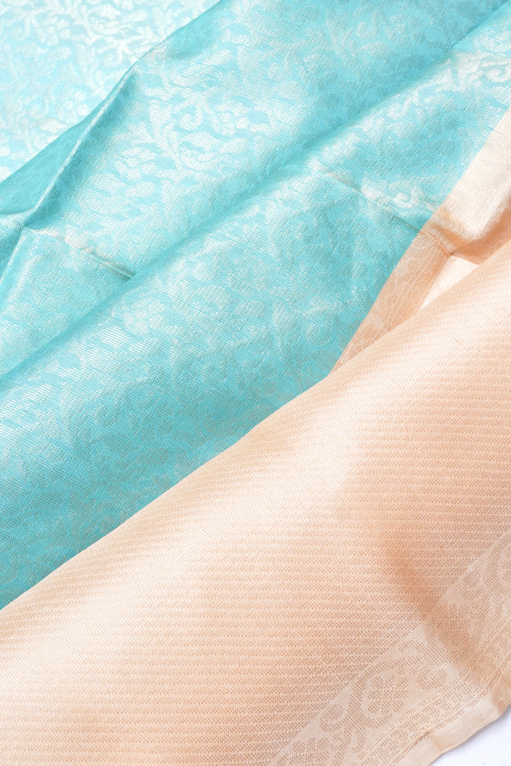 Coimbatore Silk Brocade Sky Blue Saree