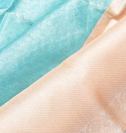Coimbatore Silk Brocade Sky Blue Saree