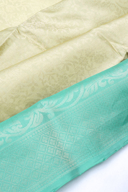 Coimbatore Silk Brocade Pista Green Saree