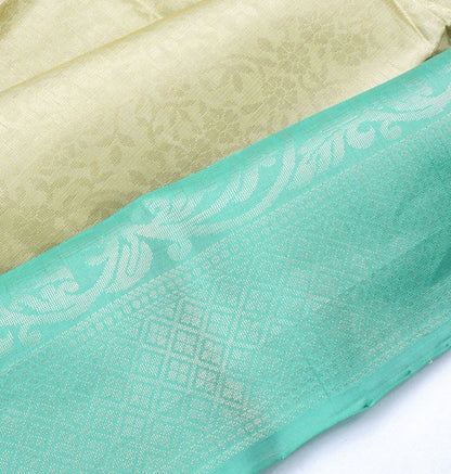 Coimbatore Silk Brocade Pista Green Saree