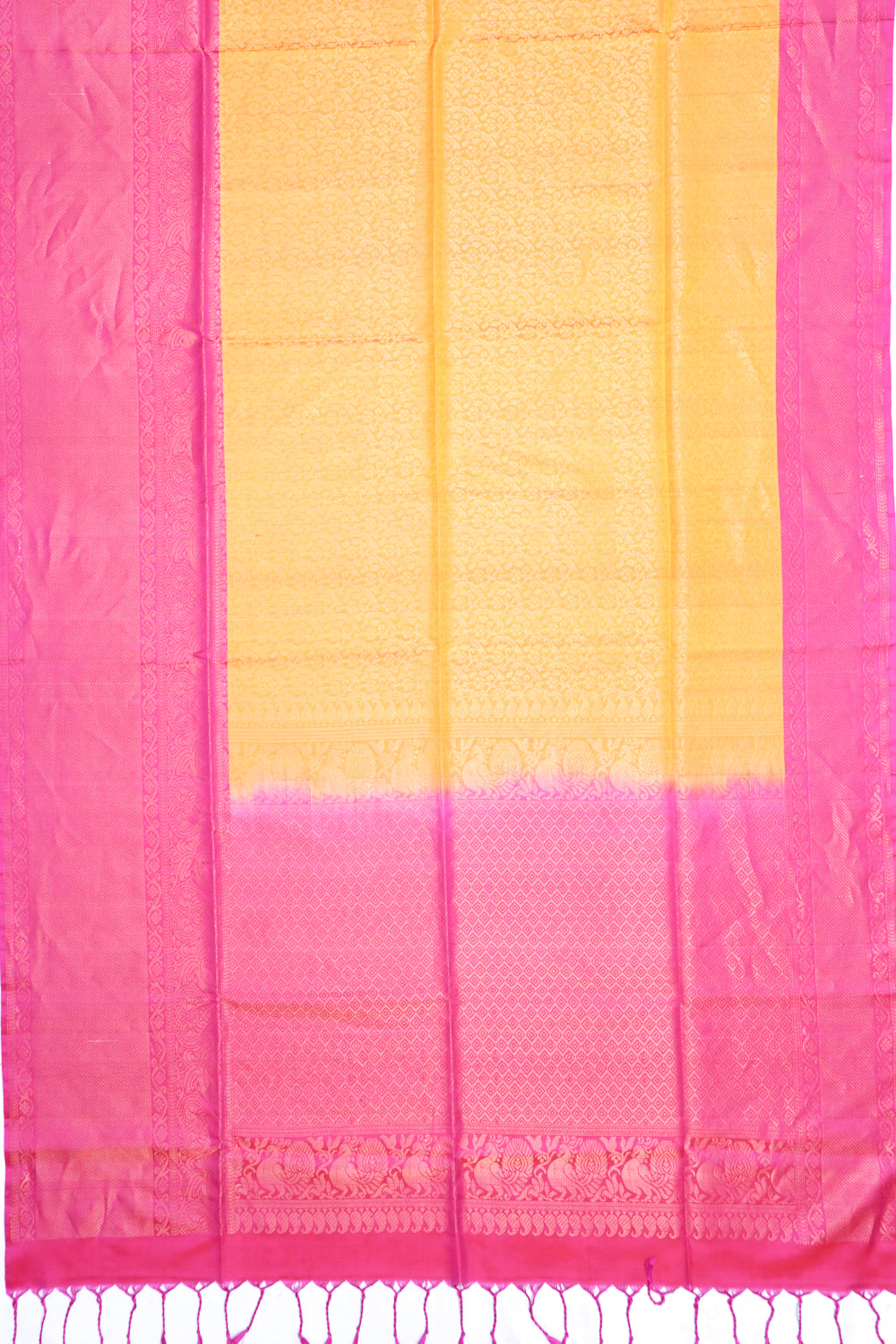 Coimbatore Silk Brocade Orange Saree