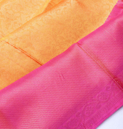 Coimbatore Silk Brocade Orange Saree