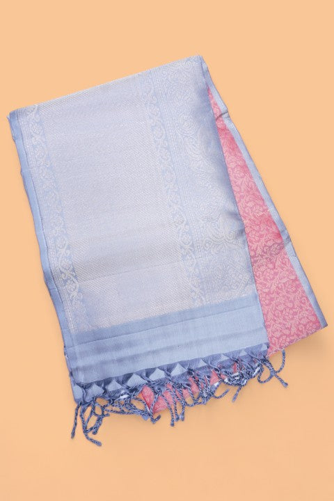 Coimbatore Silk Brocade Orange Saree