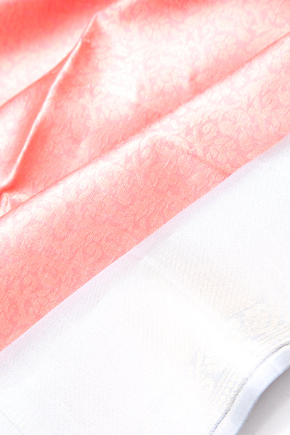 Coimbatore Silk Brocade Orange Saree
