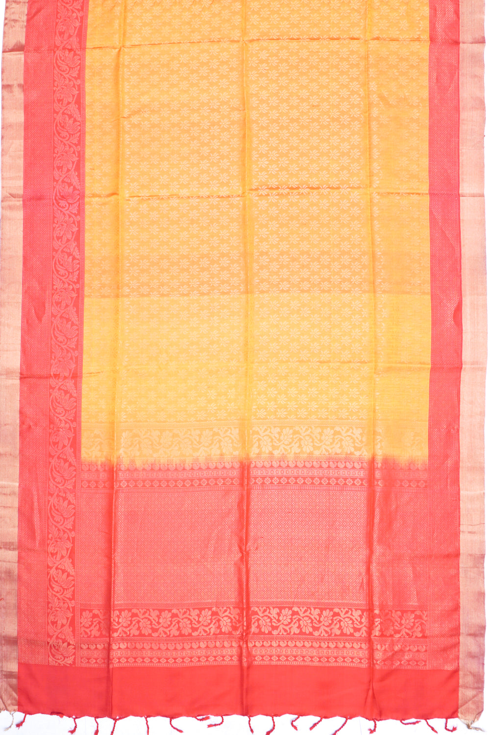 Coimbatore Silk Butta Orange Saree