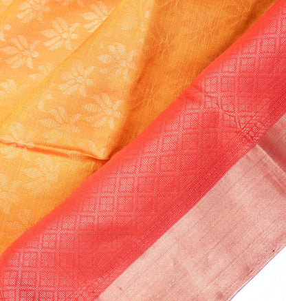 Coimbatore Silk Butta Orange Saree