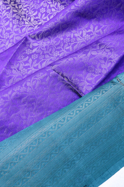 Coimbatore Silk Brocade Violet Saree