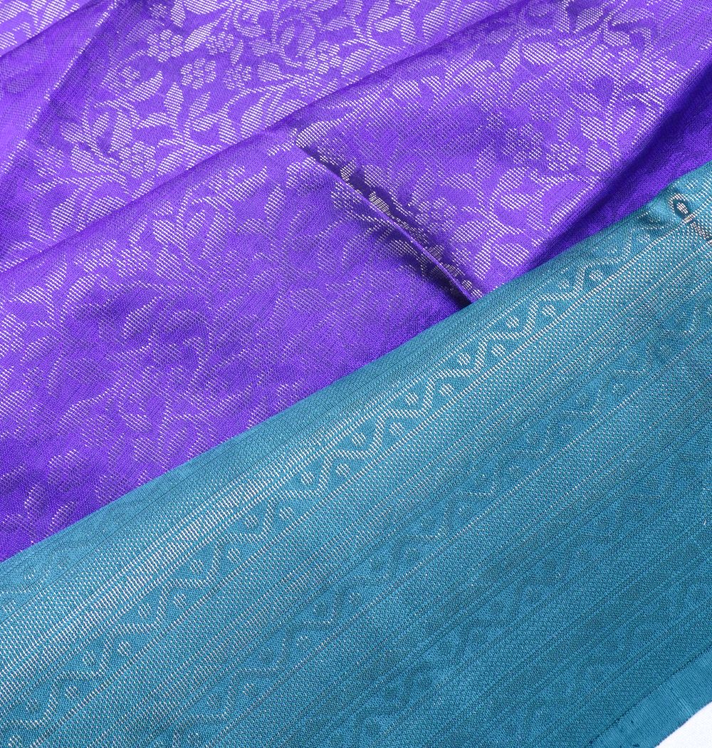 Coimbatore Silk Brocade Violet Saree
