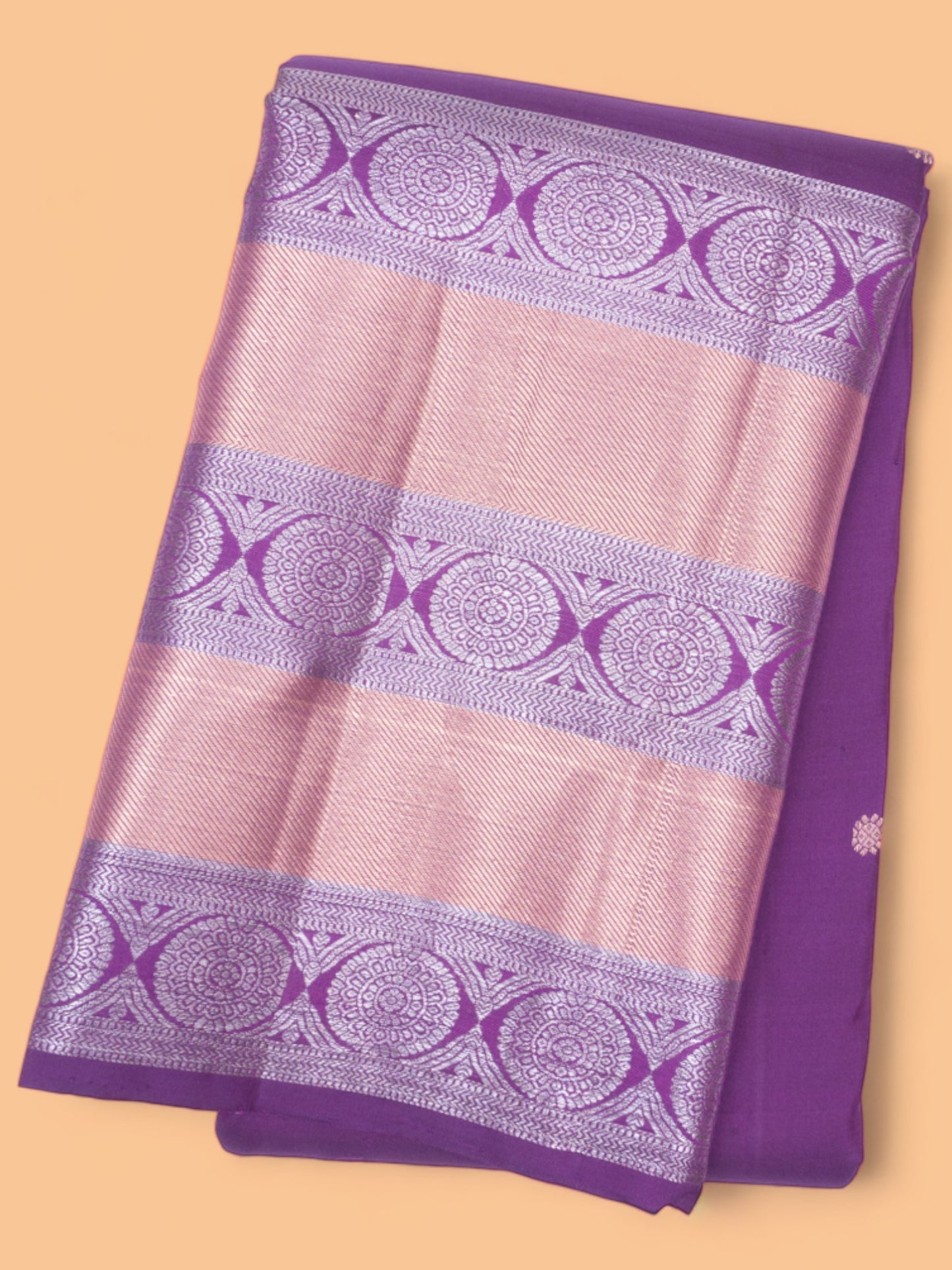 Kanchipuram Silk Butta Violet Saree