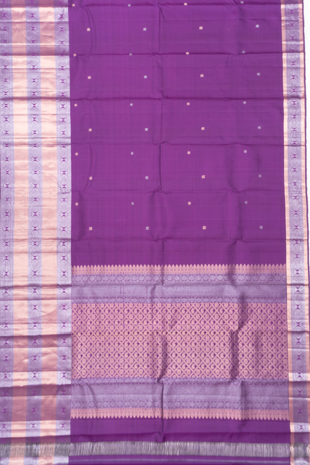 Kanchipuram Silk Butta Violet Saree