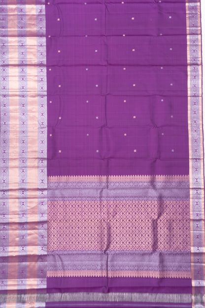 Kanchipuram Silk Butta Violet Saree