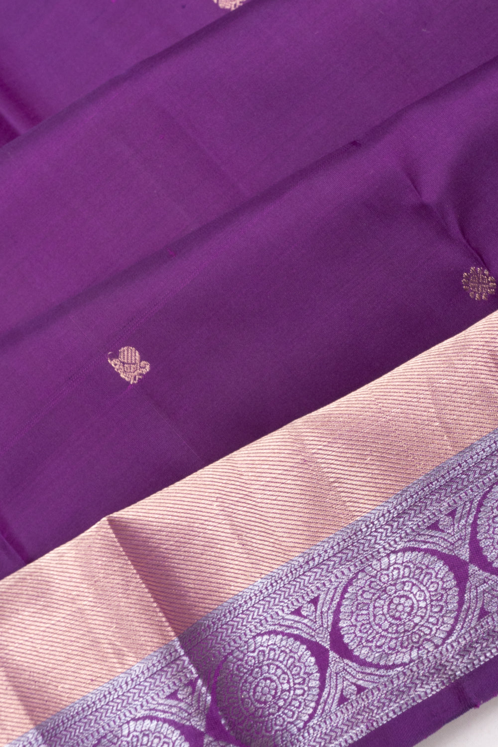 Kanchipuram Silk Butta Violet Saree
