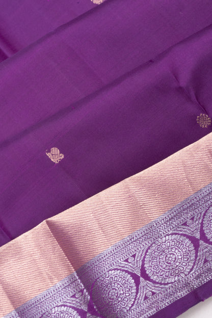 Kanchipuram Silk Butta Violet Saree