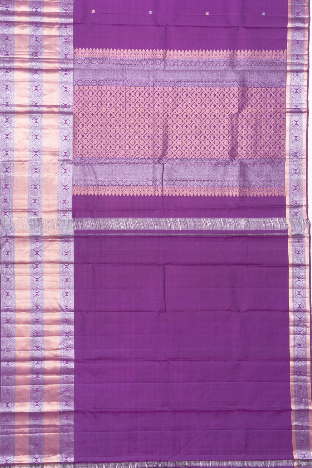 Kanchipuram Silk Butta Violet Saree