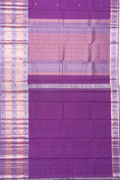 Kanchipuram Silk Butta Violet Saree