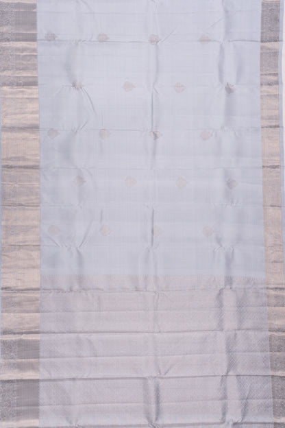Kanchipuram Silk Butta Pastel Grey Saree