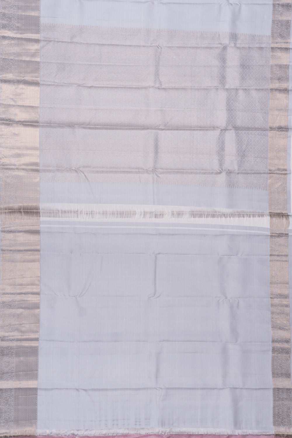 Kanchipuram Silk Butta Pastel Grey Saree