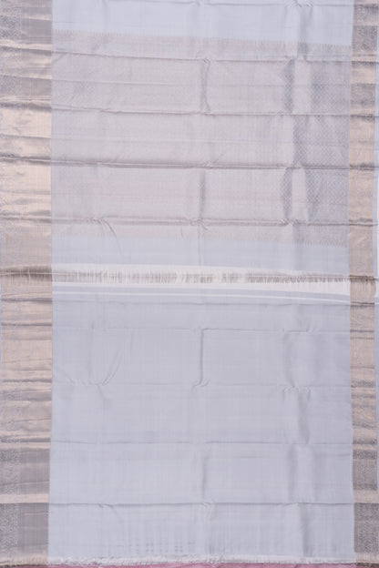 Kanchipuram Silk Butta Pastel Grey Saree