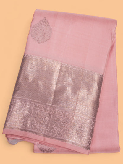 Kanchipuram SIlk Butta Baby Pink Saree