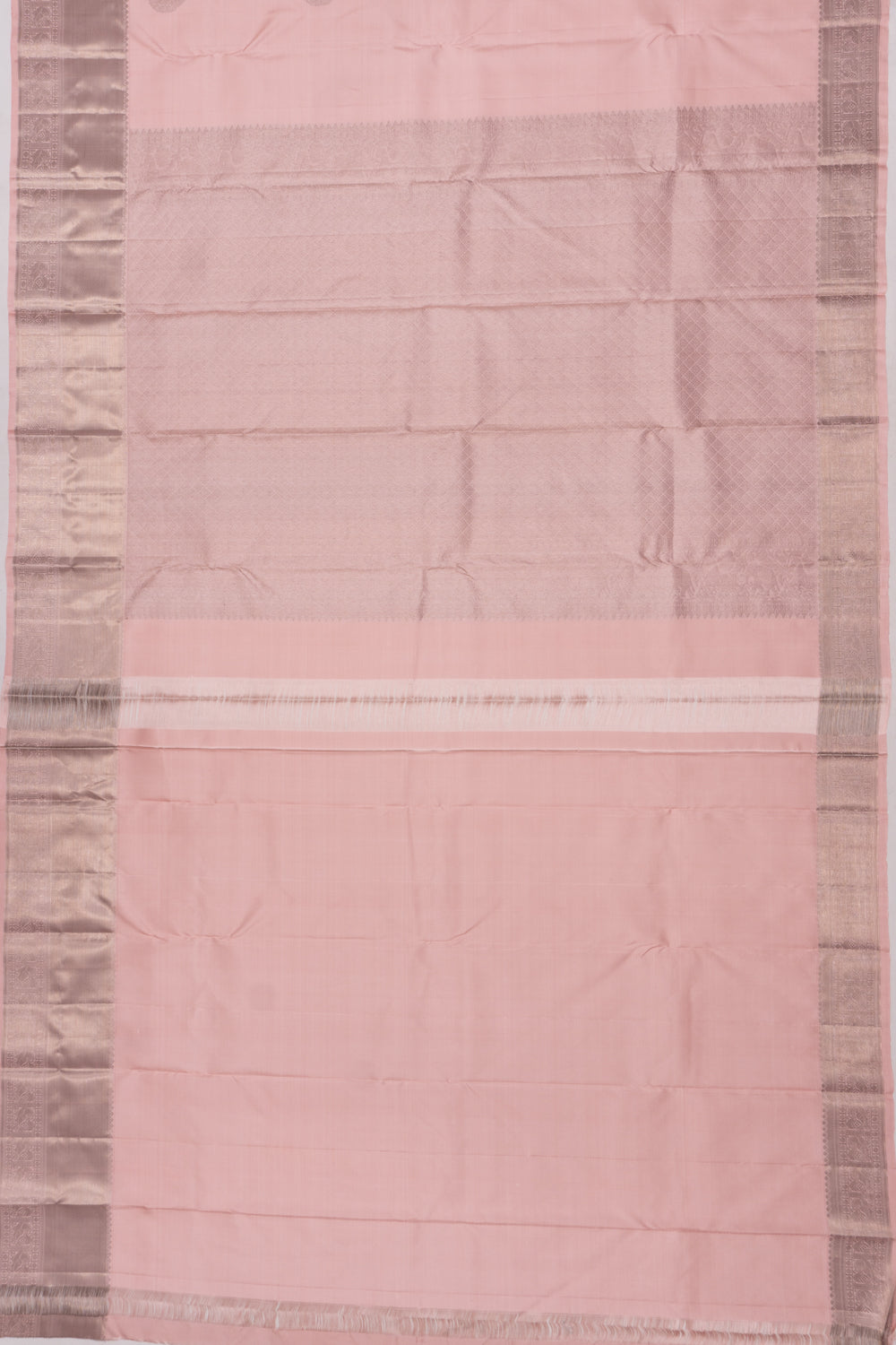 Kanchipuram SIlk Butta Baby Pink Saree