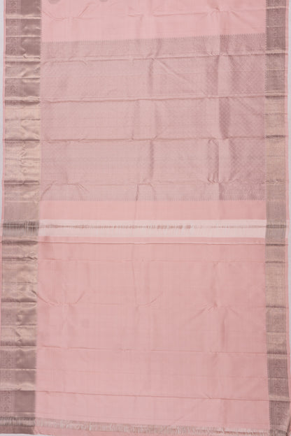 Kanchipuram SIlk Butta Baby Pink Saree