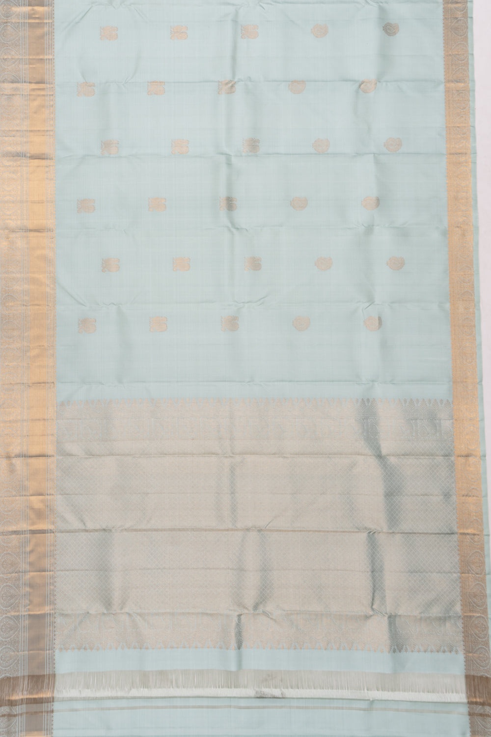 Kanchipuram Silk Butta Pastel Blue Saree