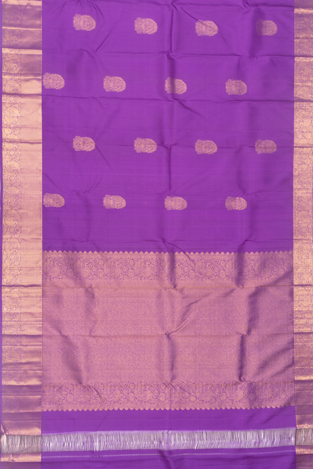 Kanchipuram Silk Butta Violet Saree